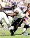 Terrell Suggs 2008 Action by Unknown Framed with Silver Decor Wood Frame 1.25 inch width, 3/4 inch depth