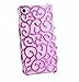 Electroplating Hollow Pattern PC Case, Pink Hard Back Cover for iPhone 4S/4