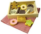 Wooden Playfood Wooden Box of Twelve Biscuits
