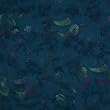Batik Bandana - Om Symbols on Turquoise - Approx 20" X 20"