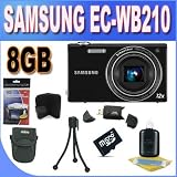 Samsung EC-WB210 Digital Camera with 14 MP, 12x Optical Zoom and Touchscreen (Black) With 8GB Accessory Kit