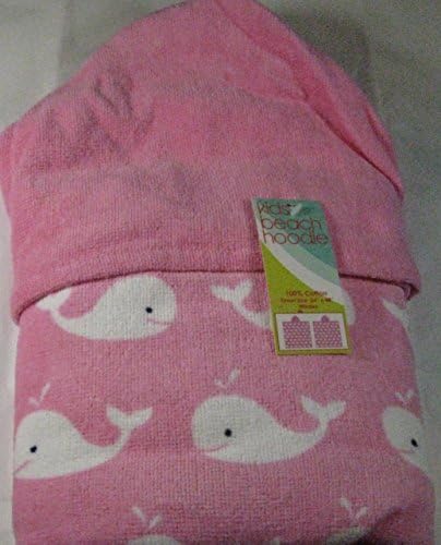 Kids Beach Hoodie Towels- Whales 100% Cotton 24 inches x 48 inches