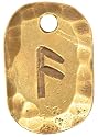 Alterras - Anhänger: Rune - ANSUZ in auf Papdisplay (HxB: 30x20mm)
