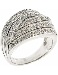 0.50 Ct F Vs Round Cut Diamond Ring 14k White Gold Unique Cocktail Ring