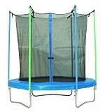 body coach Gro�-Trampolin mit Sicherheitsnetz, silbern/schwarz, 244 x 244 x 240 cm, 18020