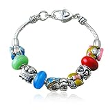 Colorful Girl Boy Love Theme Silver Charm Bracelet Fashion Jewelry ~ PammyJ Bracelet