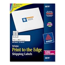 AVERY Laser Labels, Matte, Mailing, 3-3/4 x 1-1/4 Inches, 300 Per Pack (AVE6879)