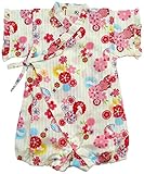 村信 うさぎ柄 甚平風ロンパス 80cm オフ 71630 日本製