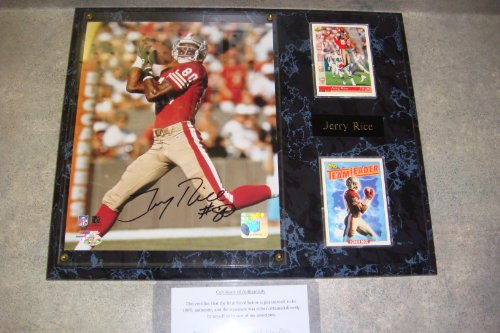 Jerry Rice Autographed San Francisco 49ers Wall Plaque w/ COA