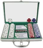 Trademark 200 Chip Texas Holdem Set with clear Cover Aluminum Case (Silver)
