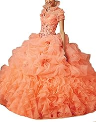 Tulle   Ball Gown Quinceanera Dress  with a Brush/Sweep Train 