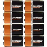 8 Count - Duracell MN1604 9V Volt 6LR61 Duralock Coppertop Alkaline Batteries