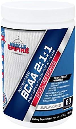 Branched Chain Amino Acids BCAA 2:1:1 Instantized Powder (400 Grams) Unflavored - 80 Servings