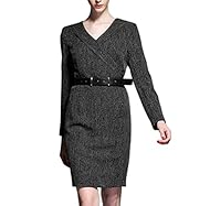 Winter Cotton/Linen/Polyester/Spandex  Dress