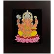 Glass Ganesh Painting in a Desk Frame