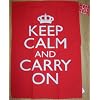 Keep Calm And Carry On Kitchen Tea Towel - 70cm x 50cm Approx
