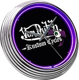On The Edge Marketing OTE-259017 Von Dutch Black Neon Clock