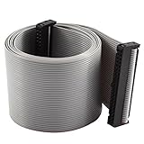 uxcell IDCフラットリボンケーブル　2.54mmのピッチ　2x40P 40ピンメス-メスIDCコネクタ　グレー　118cmの長さ