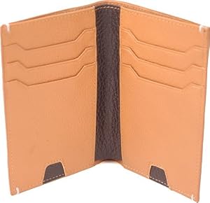 Verona Vertical Wallet, Tan/Brown, 4.75 x 3.75"