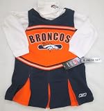 Reebok Denver Broncos Navy Blue Preschool 2-Piece Cheerleader Dress (4)
