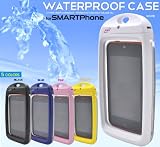 ブラック■スマートフォン用防水ケース（IS03、Galaxy S、htc EVO、iPhoneなど） お風呂/海/プール/スノボーにも