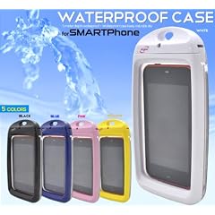 ブラック■スマートフォン用防水ケース（IS03、Galaxy S、htc EVO、iPhoneなど） お風呂/海/プール/スノボーにも