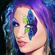 Peacock Xotic Eyes Professional Eye Make Up Green Purple Blue Costume