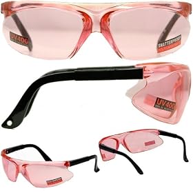 Global Vision Mark Two Way Adjustable Safety Glasses Pink Lenses