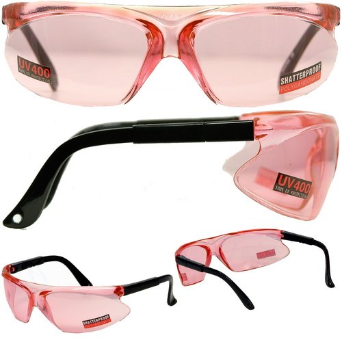 Global Vision Mark Two Way Adjustable Safety Glasses Pink Lenses