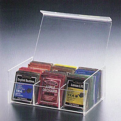 Learn More About 6 Compact Tea Bag Box (Clear) (8.5L x 5.5W x 3.5H)