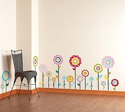 Flower Lollipop-1 - Medium Wall Decals Stickers Appliques Home Decor