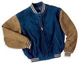 Sueded Leather Letterman Jacket
