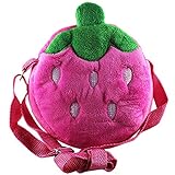 バッグ キッズ 子ども お出かけ 荷物 散歩 誕生日 ギフト プレゼント 果物 可愛い 苺 ピンク 15*15CM