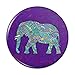 Mosaic Elephant Pinback Button Pin Badge - 1