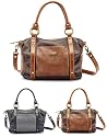 TAMARIS Handtasche, Henkeltasche, Raffungen, 2 Farben: schwarz-graphite oder cafe braun-muscat