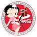 Vandor 13 1/2-Inch Wood Wall Clock, Betty Boop/Coke