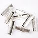 Textured Silvery Ribbon Bracelet Bookmark Pinch Crimp Clamp End Findings Cord Ends 70pcs 20mm