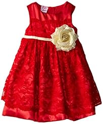 Girls Sleeveless Polyester/Viscose Lace  Empire   Waistline  Dress With a Bow(s)