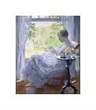 Young Woman Sewing by Gari Melchers poster print,12.2 in. x 14 in.