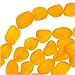 Cultured Sea Glass, Small Nugget Beads 8-16mm, 7 Pieces, Amber