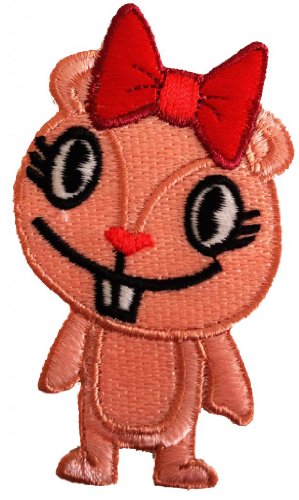 Happy Tree Friends 'Giggles' Comic Patch ''4,5 x 7,5 cm'' - Écusson brodé Ecussons Imprimés Ecussons Thermocollants Broderie Sur Vetement Ecusson