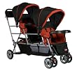 Joovy Big Caboose Stand-On Tandem Triple Stroller Red