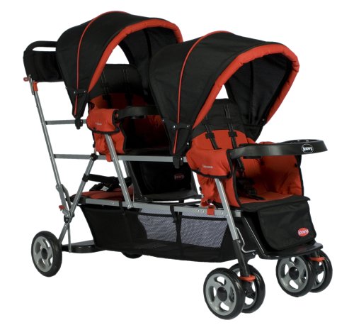Joovy Big Caboose Stand-On Tandem Triple Stroller Red