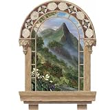 Oahu, Hawaii Pali Lookout Mountain View Window Wall Mural