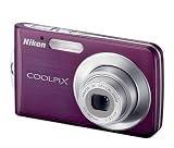Bundle: Nikon S210 Digital Camera in Plum 8MP + Hard Case + 1GB SD
