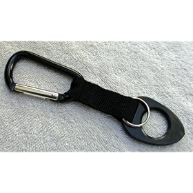 Water Bottle Holder With Black Aluminum Carabiner