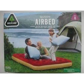 Greatland Queen Airbed - Red and Yellow