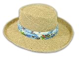Golf Straw Hat with Hawaiian print