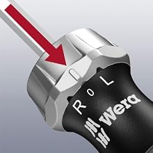 Wera Kraftform 816 RA Bitholding Ratcheting Screwdriver, 1/4" Head