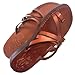 Unisex Adults/Children Genuine Leather Biblical Sandals / Flip flops (Jesus - Yashua) Bethlehem Style I - Holy Land Market Camel Trademark